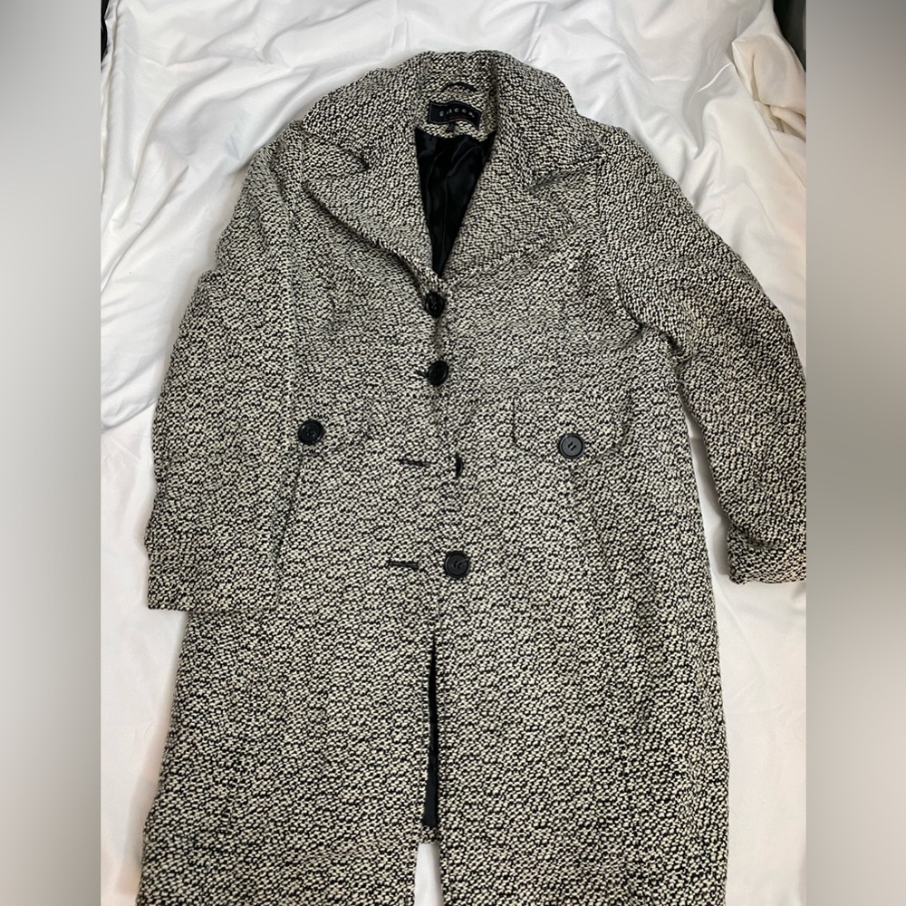 Black and white great winter coat